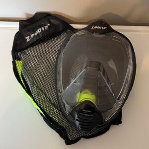BRAND NEW Zipoute Full Face Snorkel Mask NEVER USED